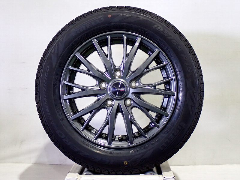 Rakuten - 185/65R15 スタッドレスタイヤ アルミホイール 4本セット ピレリ アイスゼロ アシンメトリコ 1560+53-5H114.3 ウェッズ ラブリオンRM01 （ 15インチ アウトレット 未使用 185/65-15 ）