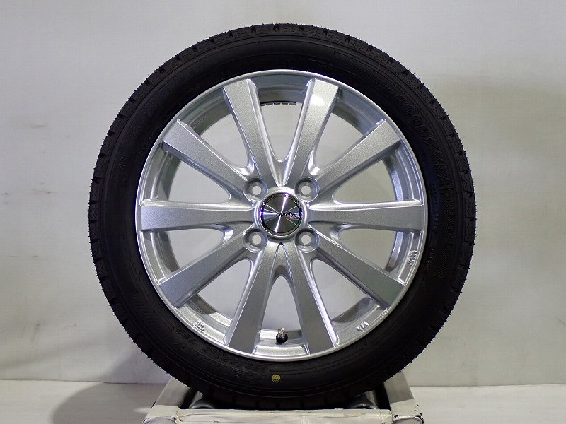 スーパーセール期間中ポイント5倍! 165/55R15 スタッドレスタイヤ アルミホイール 4本セット グッドイヤー アイスナビ7 1545+45-4H100 ウェッズ ラブリオンRS-01 （ 15インチ アウトレット 未使用 165/55-15 ）