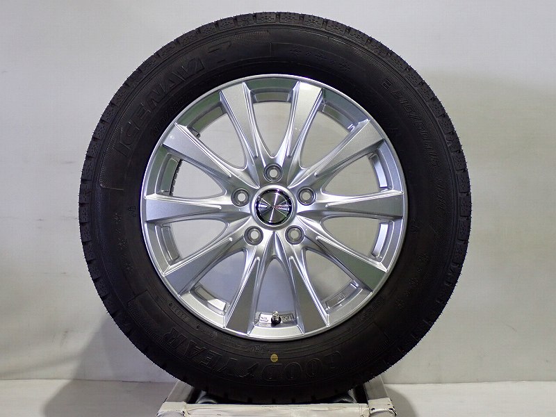 スーパーセール期間中ポイント5倍! 215/60R16 スタッドレスタイヤ アルミホイール 4本セット グッドイヤー アイスナビ7 1665+53-5H114.3 ウェッズ ジョーカースピリッツ （ 16インチ アウトレット 未使用 215/60-16 ）