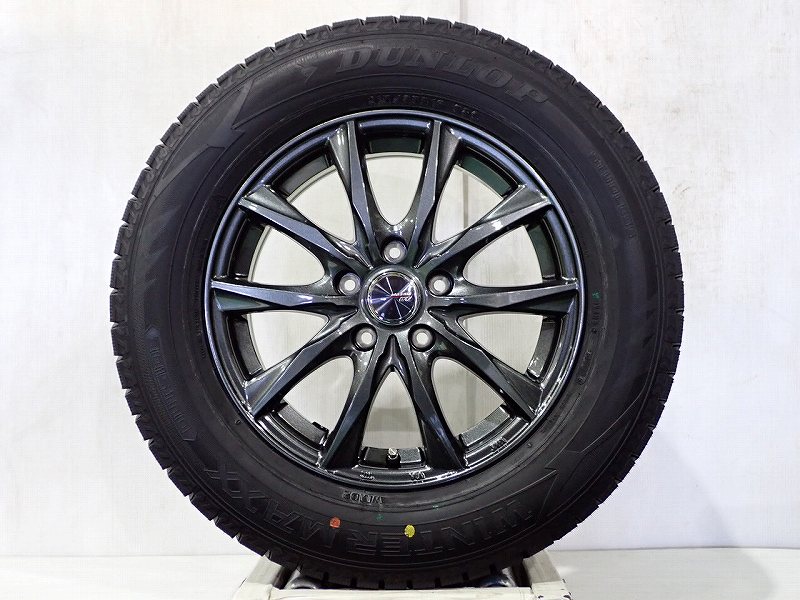 スーパーセール期間中ポイント5倍! 215/65R16 スタッドレスタイヤ アルミホイール 4本セット ダンロップ ウインターマックスWM02 1665＋38-5H114.3 BARRAZ （ 16インチ アウトレット 未使用 215/65-16 ）