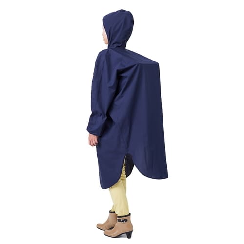 ＼店内全品ポイント10倍／※要エントリーゆったり防水レインコート ビッグサイズ ネイビー