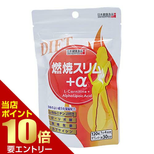 燃焼スリム+α 300mg × 120粒健康食品 タブレット サプリメント サプリ L-カルニチン α-リポ酸 金時生姜 カプサイシン 日本 日本健康食品[ネコポス対応商品]