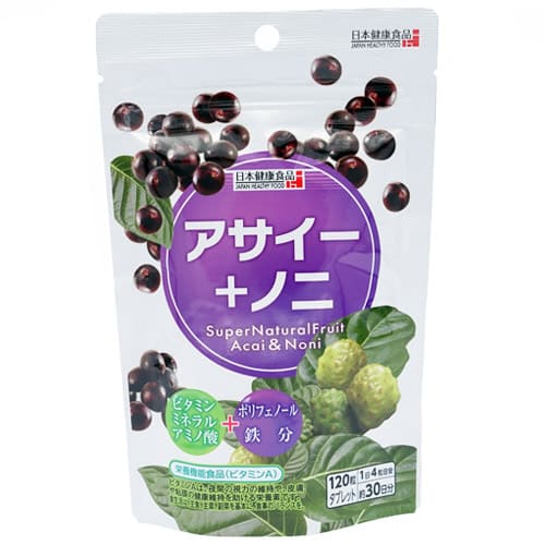 アサイー+ノニ 300mg × 120粒健康食品 タブレット サプリメント サプリ アサイー ノニ 栄養機能食品 ビタミンA 日本 日本健康食品