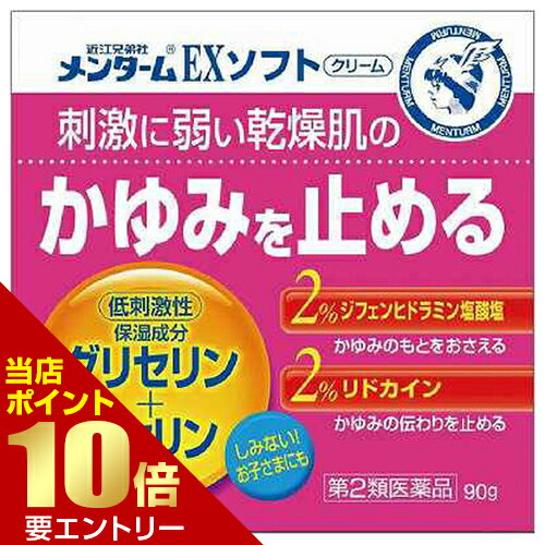 ＼店内全品ポイント10倍／※要エントリー【第2類医薬品】メンターム EXソフトクリーム 90gメンターム 皮..