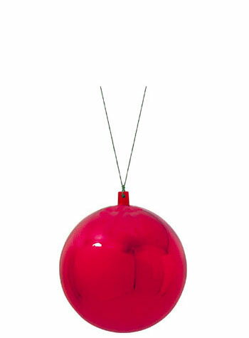 【クリスマス・装飾・カラフルボール】120mmメタリックユニボール・レッド2ケ入り
