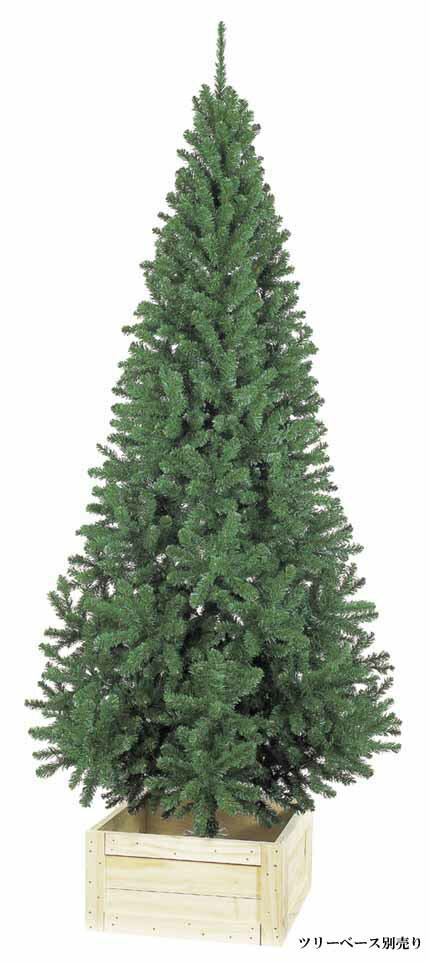 【クリスマス・ヌードツリー・装飾】240cmスリムツリー(枝が幹に巻きつけられており、手で直接広げるタ..