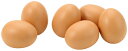 食品サンプル・玉子・たまご タマゴ(6ケ/パック)(BC付)ブラウン