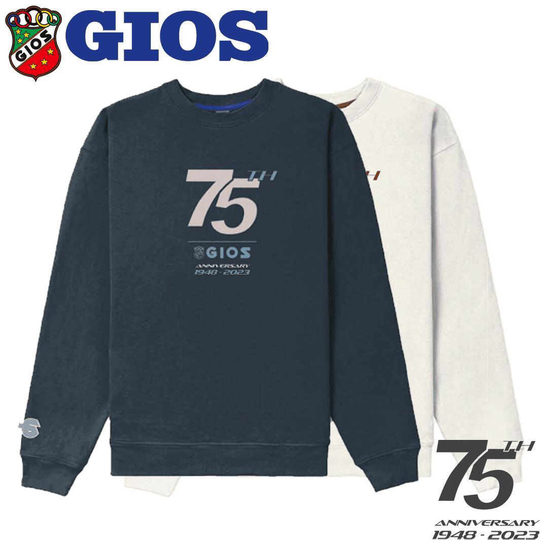 【30%OFF在庫限り】GIOS 75TH トレーナー | ジオス 上着 メンズ スウェット クロスバイク ロードバイク 自転車 あったかい 冬 色 紺 ネイビ...