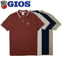 【ポイント15倍 GIOS公式ショップ】 GIOS LIFESTYLE ポロシャツ (123010) | ジオス 半袖 メンズ men ゴルフ 自転車 サイクル カラー 赤 白 紺 ネイビー ベージュ RED WHITE ホワイト サイズ別