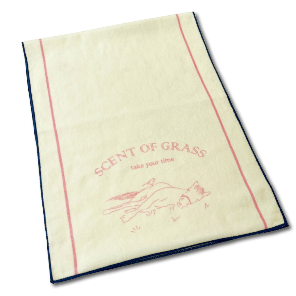 乗馬 雑貨 Nico コットン フェイスタオル「SCENT OF GRASS」 乗馬用品 馬具