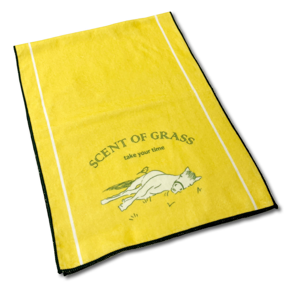 乗馬 雑貨 Nico コットン フェイスタオル「SCENT OF GRASS」 乗馬用品 馬具