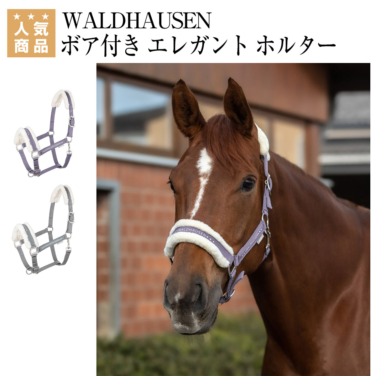 乗馬 無口 曳手 WALDHAUSEN ボア付き エ