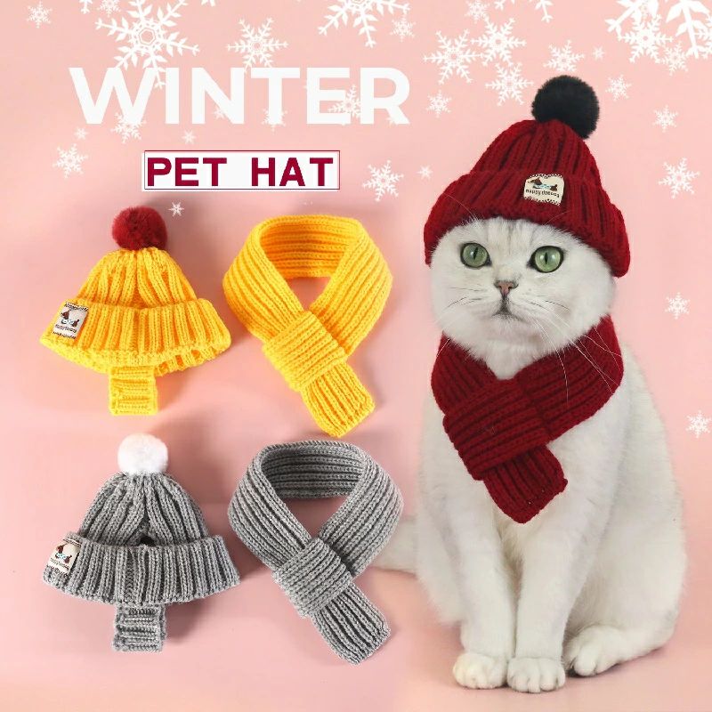 犬 猫 帽子 ニット帽 ペット用 防寒 冬 おしゃれ かわいい もこもこ 毛糸 帽 ペットグッズ 撮影用 コスチューム クリスマス サンタ帽子 小型犬 中型犬 猫用 冬用 防風 保温 被り物 コスプレ ポンポン ベーシックニット帽犬 ニット キャップ ニットキャップ 被り物 かぶりもの ポンポン 帽子 大型犬 散歩 お出かけ ペットグッズ 【冬にぴったりのあったか防寒ペット帽子】寒い季節に最適な厚手ニット素材を使用したペット用防寒帽子。頭をしっかり覆うデザインで、冷たい風や雪の日でも暖かさをキープ。冬のお散歩やお出かけ時に愛犬・愛猫を快適に守ります。【可愛いデザイン＆豊富なカラー】赤・黄色・グレーなど明るくおしゃれなカラーに、ふわふわポンポンをプラス。見た目もとってもキュートで、SNS映え・写真撮影にもぴったり。クリスマス・お正月・冬イベントのコスチュームにも最適です。【伸縮性抜群で被せやすい設計】ペット帽子は柔らかく伸びるアクリルニット生地を採用し、ペットの頭に優しくフィット。伸縮性が高く被せやすく、嫌がりにくい構造。ハットの首下部分にゴムバンド付きでズレにくく安定感も抜群です。【伸縮性抜群で被せやすい設計】ペット帽子は柔らかく伸びるアクリルニット生地を採用し、ペットの頭に優しくフィット。伸縮性が高く被せやすく、嫌がりにくい構造。ハットの首下部分にゴムバンド付きでズレにくく安定感も抜群です。【プレゼント・撮影小物としてもおすすめ】ペット用防寒帽子としてはもちろん、クリスマスパーティー、誕生日、旅行、仮装イベント、SNS投稿用フォト撮影などにも大活躍。愛犬・愛猫へのプレゼントやペットフォトスタジオの撮影小物としても喜ばれます。 5