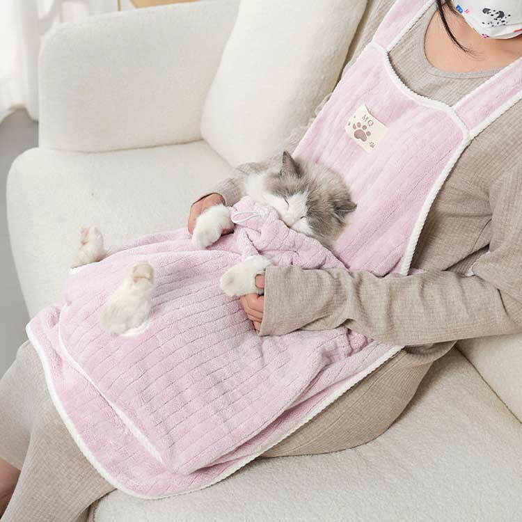 JoenPlusの【楽天スーパーSALE】ペッ ペット猫寝袋 猫寝袋 ペット寝袋 抱っこキャリー 前掛け 毛粘着防止 エプロン 抱っこ 猫 犬 ペット猫寝袋 抱っこ用エプロン｜アングル3