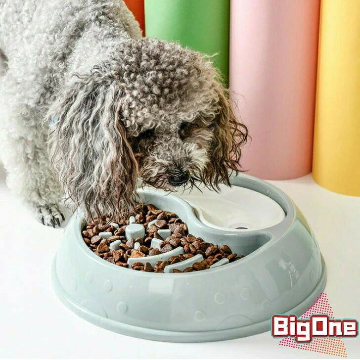 JoenPlusのペット食器 ペット早食い防止、犬、猫 フードボウル、スローフード、飲み込み防止、健康志向 ペットボウル ダイエット フードボウル ペット食事ボウル 滑り止め 食器 皿 小型 中型 犬猫用 ペット用品｜アングル2