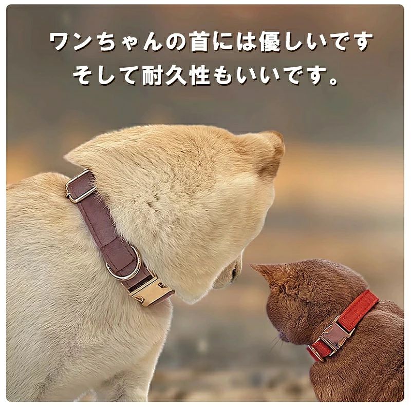 【名入れ可】 犬 首輪 名入れ 迷子札 名前入り 名前 入り オーダーメイド 刻印無料...