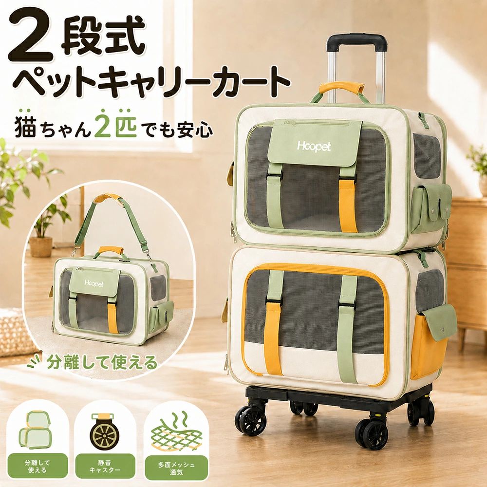 楽天市場】二段ベッド コンパクト（キャリーバッグ・カート｜猫用品