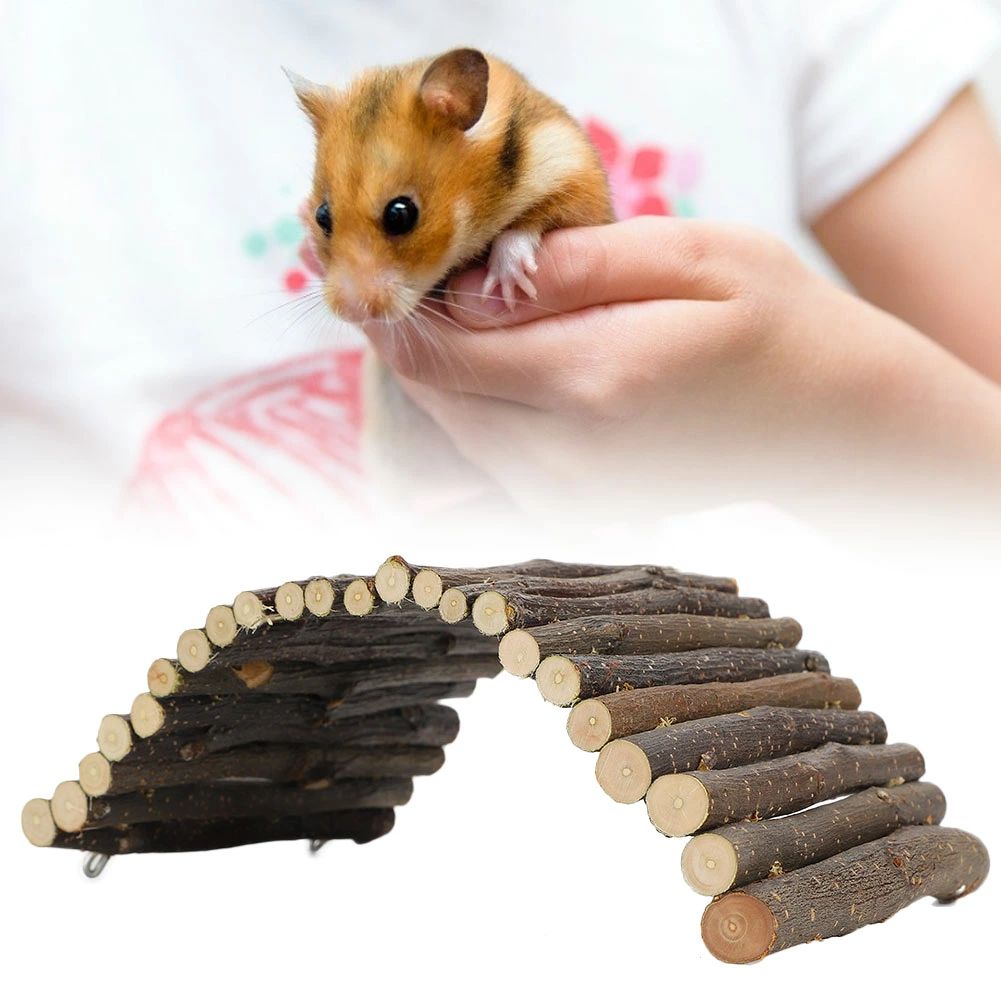 ハムスターアーチ橋、木製ハムスターアーチ橋、小動物木製アーチ橋 ハムスター用の小さなペットアーチ橋 ハムスター はしご 階段 木製 梯子 小動物 遊び場 おもちゃ 木 うさぎ ハリネズミ ステップ