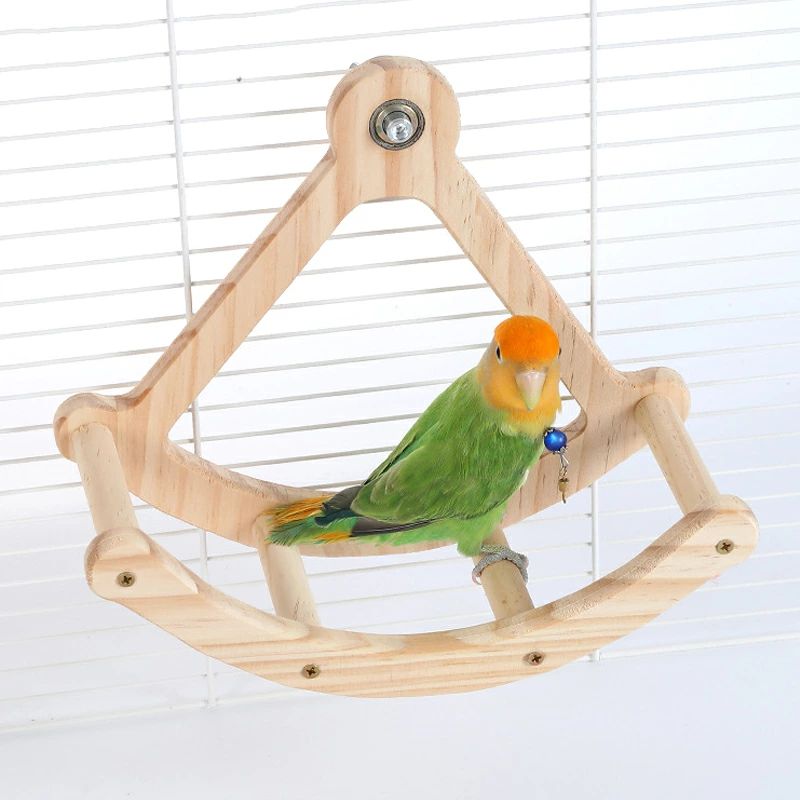 インコ 止まり木 知育玩具 バードスイング ブランコ ゆらゆら くるくる回転 おもちゃ 訓練 運動不足 ストレス解消 小鳥 中型インコ 遊び 海賊船 天然木