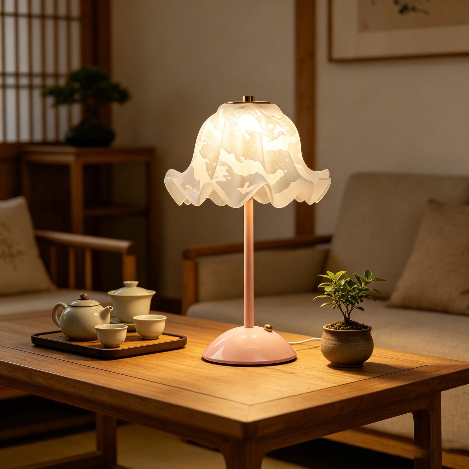 商品ポイント仕様：アイテムタイプ:フラワーテーブルランプ材質: 鉄ガラス重量: 約。 900.00g / 31.75オンスサイズ: 約。 32x21x11cm / 12.6x8.27x4.33インチ電池の種類: リチウム電池 (内蔵)バッテリー容量: 1200mAhパッケージリスト:1×フラワーテーブルランプ1×充電ケーブル