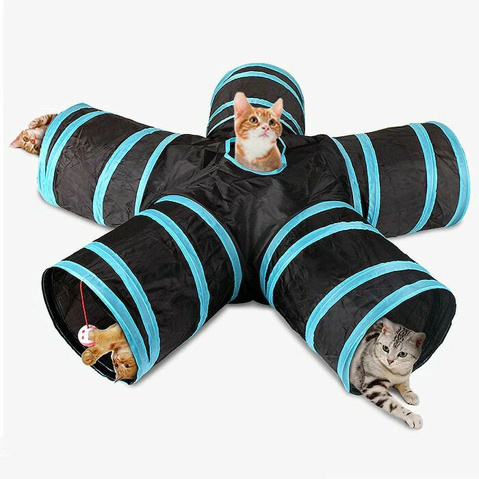 キャットトンネル 5道 猫 トンネル おもちゃ ネコ トンネル 折りたたみ ベッド ハウス プレイトンネル ネコハウス ペットベッド 水洗い