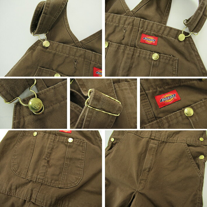 Dickies ディッキーズ Bibオーバーオール ティンバーブラウン DB100 RTB