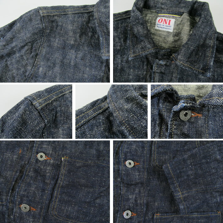 鬼デニム カバーオール 17oz 鬼かすりデニム 03502-KASURI