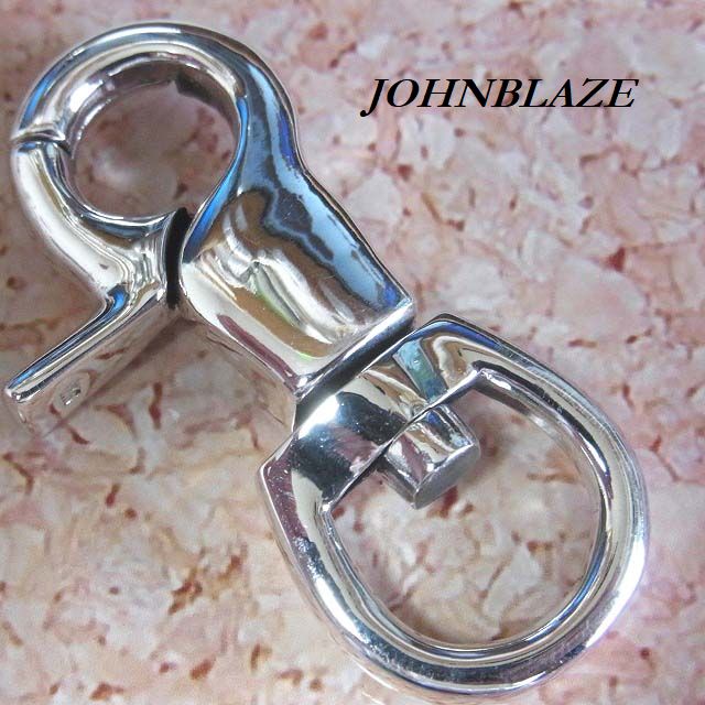 シルバー925製 クラスプ フック シンプル 無地 大 回転式トリガースナップ キーホルダー キーチェーン キーリング 鍵 ジョイントパーツ ベルトループ メンズ レディース おしゃれ バイカー ライダー オススメ