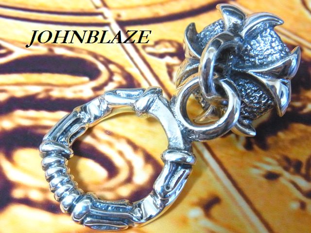 2連式ハード系アイアンクロス ドロップハンドル ネジ式 ジョイントパーツ ウォレットチェーン シルバー925製