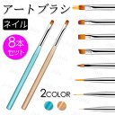 br1#8本セット ジェルネイルブラシ 日本国内当日発送 ネイルブラシ 平筆 ライナー 細筆 アート用ジェルブラシ ネイル用品 ジェル筆 ネイルアート セルフネ...