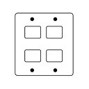 【在庫限り】Panasonic パナソニック新金属プレート 4コ用 WN7504