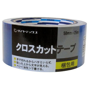 ダイヤテックス パイオラン クロスカットテープ シュリンク ●薄くて軽くて強く、手で簡単に切れて作業性抜群です。●重梱包にも使える丈夫なテープです。●水に強い仕様です。●油性ペンで文字がかけます。●下地が見えます。●重ね貼り可能です。●粘着力は、10N／25mmです。仕様パッケージサイズ（約）幅11×奥11×高5cm重量（約）210g素材［基材］ポリエチレン、［粘着剤］アクリル系原産国日本