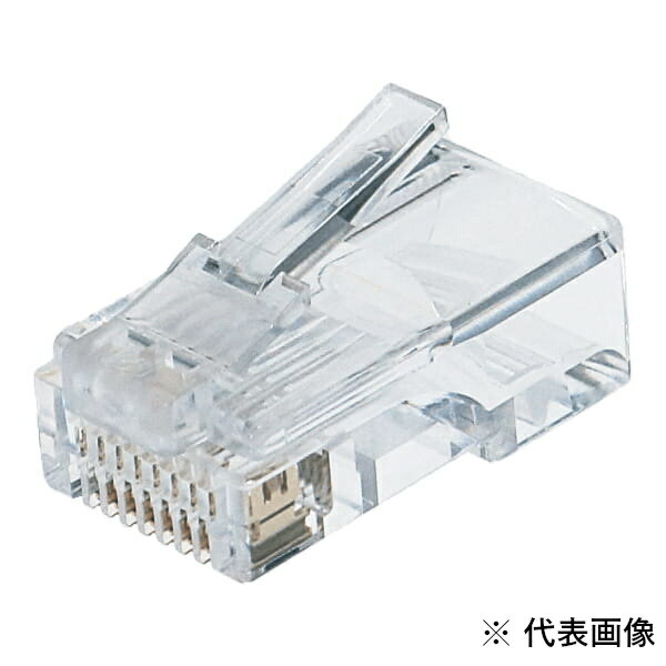 【9/12 8:59まで!P3倍】Jefcom ジェフコム DENSAN デンサン カテゴリー5eモジュラープラグ 単線・より線共用タイプ 1ピースタイプ 100個入り M5E-1P-855H