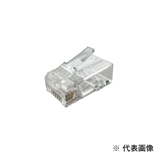 Jefcom ジェフコム DENSAN デンサン カテゴリー6 モジュラープラグ 単線・より線共用 1ピースタイプ 100個入り M6-1P-865H