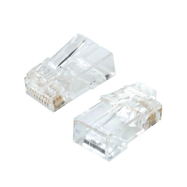 Jefcom ジェフコム DENSAN デンサン カテゴリー6Aモジュラープラグ 貫通タイプ 25個 M6A-1P-865SDT【当..