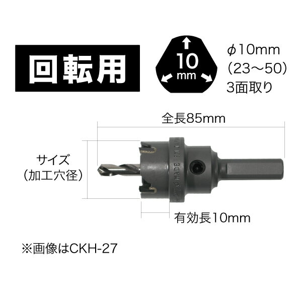 【4/10 8:59まで！P3倍】Jefcom ジェフコム DENSAN デンサン 超硬ホールソー CKH-35