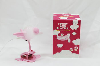 【在庫限り】【あす楽対応】USB扇風機FUNNY AND PLAYFULUSB AIRPLANE CLIP FANUSB-FANAPP ピンク