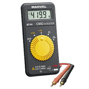 MARVEL マーベル カード型デジタルテスター MT-44 検電 配線 チェッカー 測定工具 コンセント 過電圧保護 日本製 小型 コンパクト テスター 電気 工事 作業 電工 計測