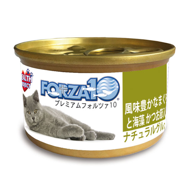 フォルツァ10/FORZA10 プレミアム ナチュラルグルメ缶 風味豊かな（まぐろと海藻 かつお節入り）75gキャットウェットフード【あす楽対応】