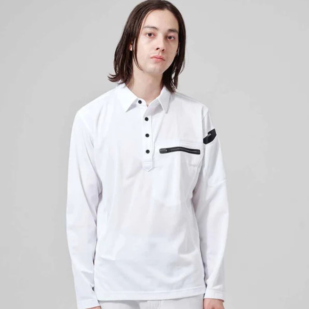 【ワンダフルデー3/1★P10倍30％OFF】ワーク ニット 長袖ポロシャツ TS DESIGN