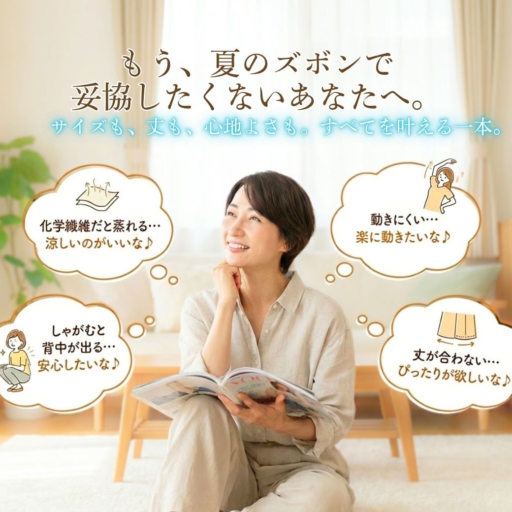 【スーパーSALE5の日★半額商品】もんぺ パンツ レディース 日本製 綿100% コットン 夏 涼しい ゆったり 股下長め 農作業 ガーデニング 部屋着 ルームウェア 作業着 ポケット 60代 70代 80代 90代 ミセス シニア 婦人服 ギフト プレゼント 大きいサイズ joinus2020-10001125 シニアの服 ニコニコの森 サンプル画像3