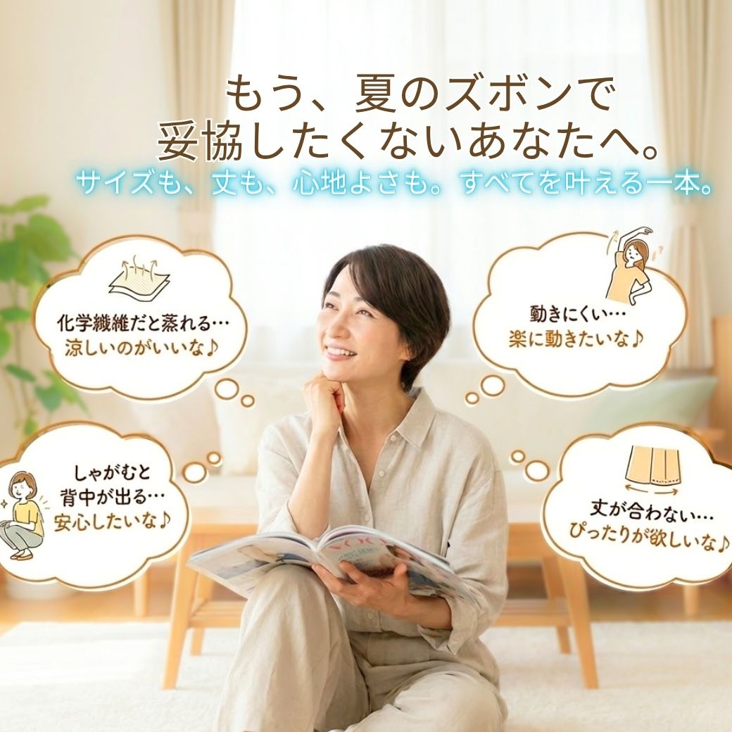 【スーパーSALE半額★9/3先行販売】レディース 和風 楊柳もんぺ パンツ 綿100パーセント 日本製 股上深め 裾ゴム ゆったり ルームウェア 部屋着 作業着 50代 60代 70代 80代 90代 シニア ミセス M L LL 3L 赤系 青系 柄おまかせ 母の日 敬老の日 joinus2020-10000251 シニアの服 ニコニコの森 サンプル画像3