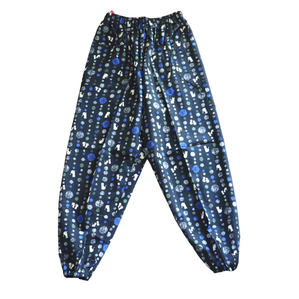 ハンドメイド　お出かけもんぺ　温か上質ウール　ネイビー ハンドメイド お出かけもんぺ 温か上質ウール ネイビー