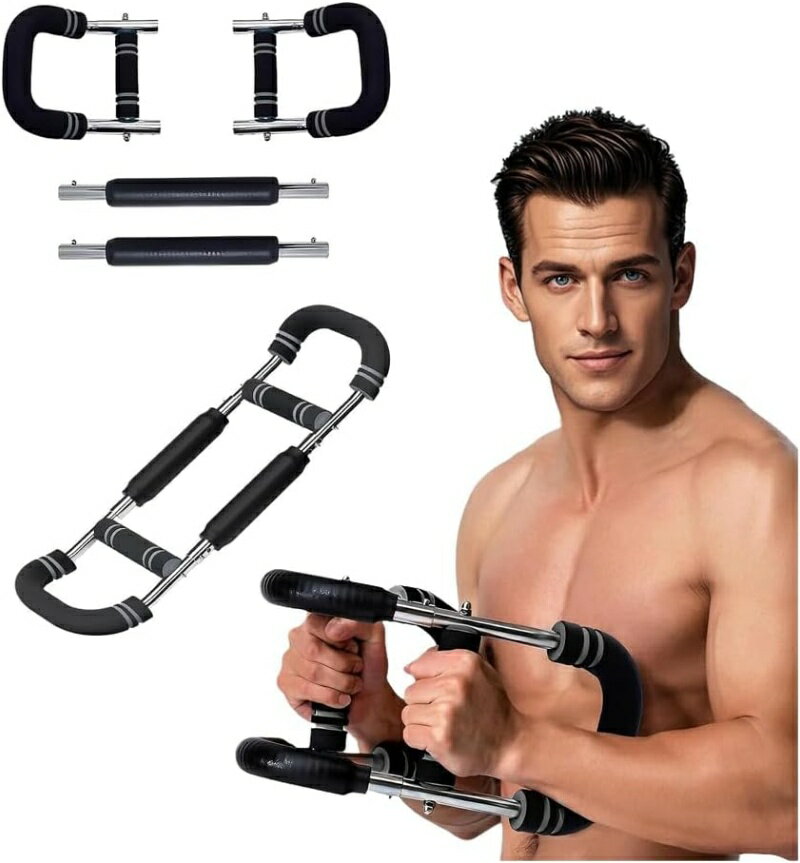 筋トレ器具 アームバー 胸筋トレーニング器具 筋トレ器具自宅 エキスパンダー 運動器具 筋トレグッズ 大胸筋 腹筋 上腕二頭筋 広背筋 背筋 30KG