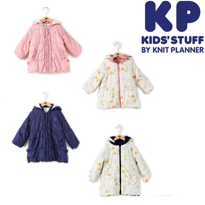 【ウインターセール】KP（ニットプランナー）　リバーシブルmimiちゃんコート（140cm、1...