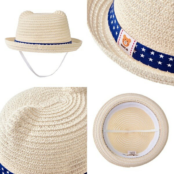 【夏物アイテムタイムセール】ホットビスケッツ（HOT BISCUITS）　麦わら風ハット（帽子）（44cm、46cm、48cm）