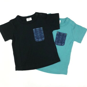 【2021夏物30%OFFセール】SiShuNon(SKAPE)デニムポケTシャツ(80〜130cm)