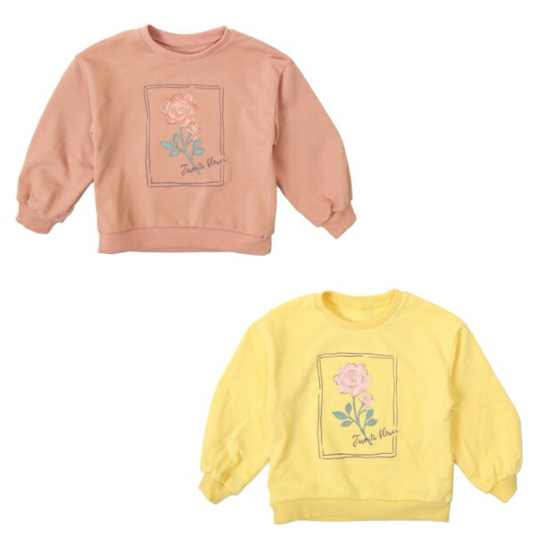 【秋冬アウトレット30％OFFセール】la poche biscuit（ラポッシェビスキュイ）ミニ裏毛お花トレーナー..