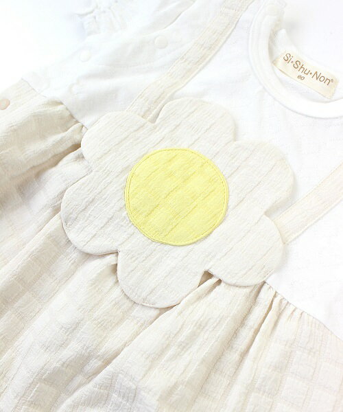 ※サマーセール40％OFF※【2025春夏】SiShuNon（シシュノン）オハナサロペットロンパース（60cm、70cm、80cm）