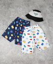 ※サマーセール30%OFF※【2025春夏】DILASH(ディラッシュ)5分丈ブロック総柄パンツ(90~130cm)